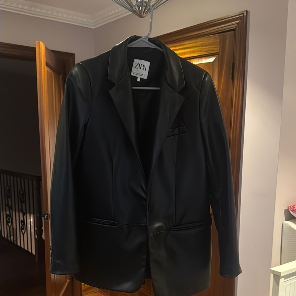 Zara Leather Blazer